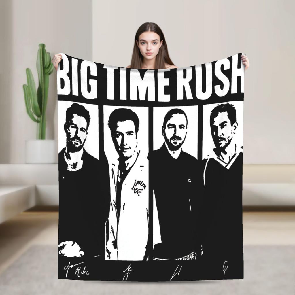 Big Time Rush Country Music Tour 2025 Flannel Blanket Winter Super Soft Throw Blanket for Living Room Bedspread Sofa Bed Cover