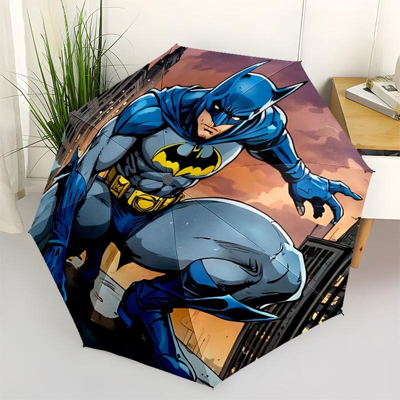 

1pc Batman, Superhero Automatic Folding Umbrella - Sturdy 8-Rib Polyester Canopy,Sun-Defying Travel Companion yy251023152
