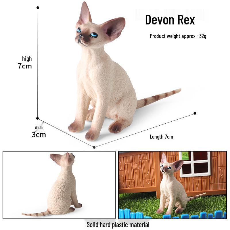 Yaratıcı Sevimli Kedi Bebek Süsleri - Tüysüz, Pastoral ve Yan Yatan Kediler Ev & Kahve Dükkanı Dekorasyonu İçin