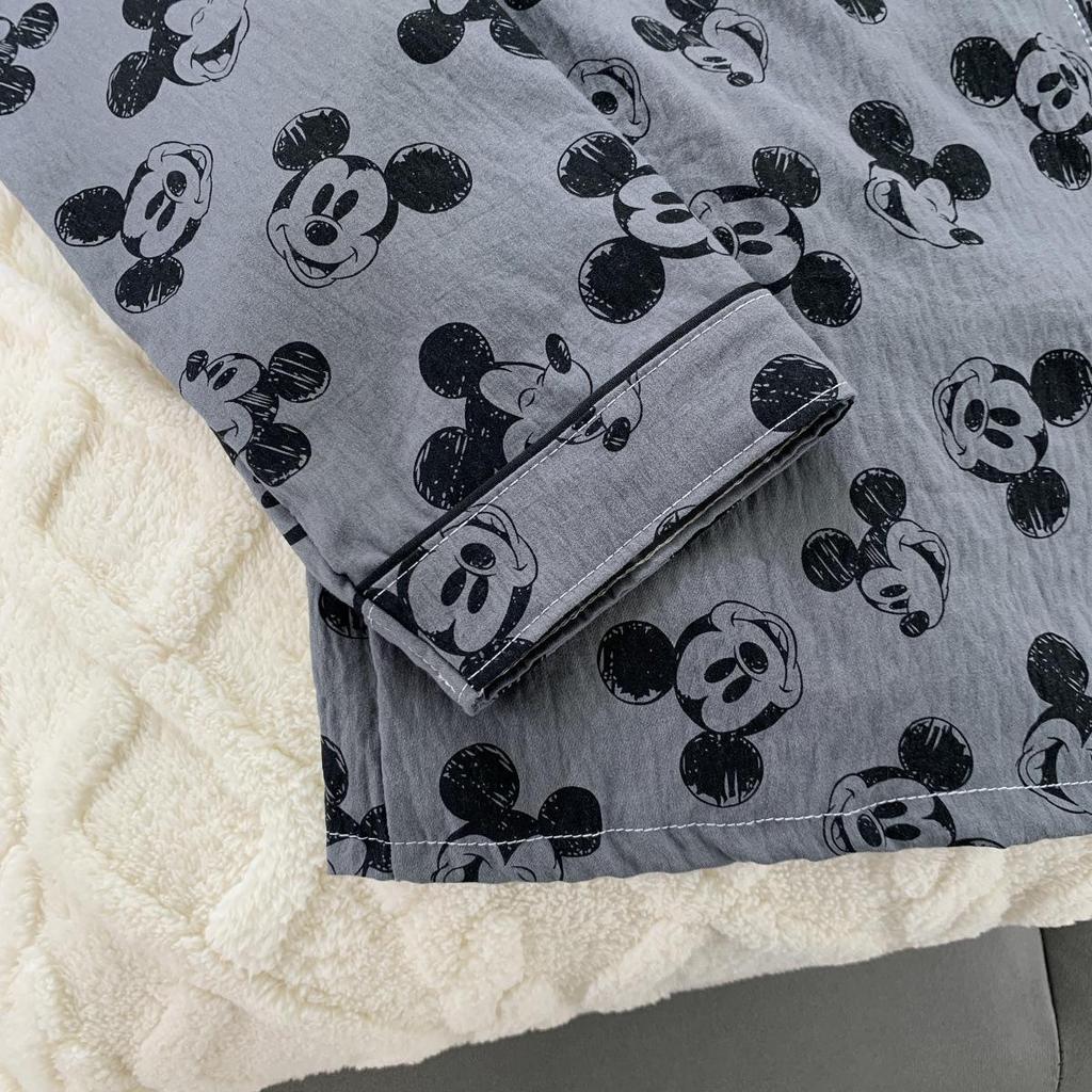 Dámský bavlněný pyžamový set Mickey - Jaro/Podzim Svetr & Dlouhé kalhoty