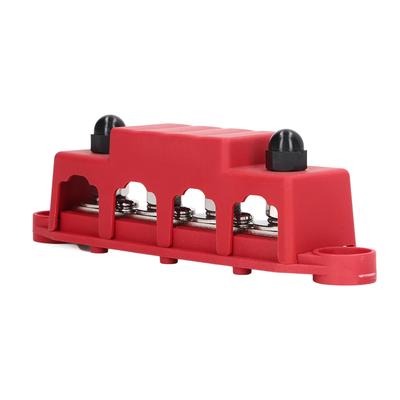 4 Stud Power Distribution Block with Cover 5 16in Weather Resistance 48VDC 250A for Car RV Marine