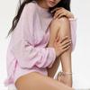 Women's Hollow-Out Minimalist Sheer Casual Vacation Style Knit Cover Up Cover Up for Summer