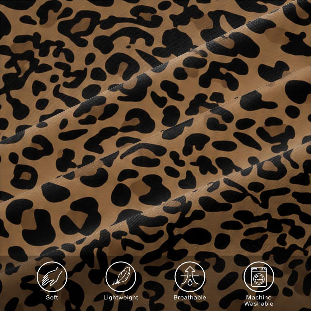Classic Leopard Print Duvet Cover Set Comforter Cover Bedding Set No Filler Retro Western Adult Bedroom Bed Kit