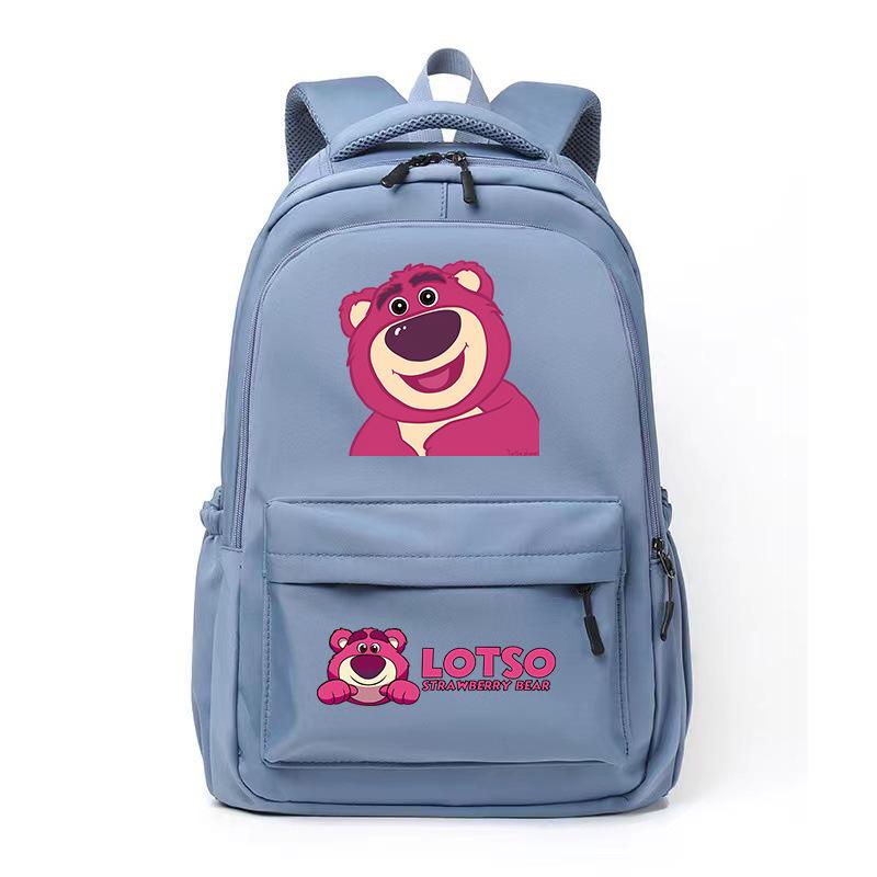 Cute Strawberry Bear Trend Backpack Men'S And Women'S Leisure Campus Student School Bag
