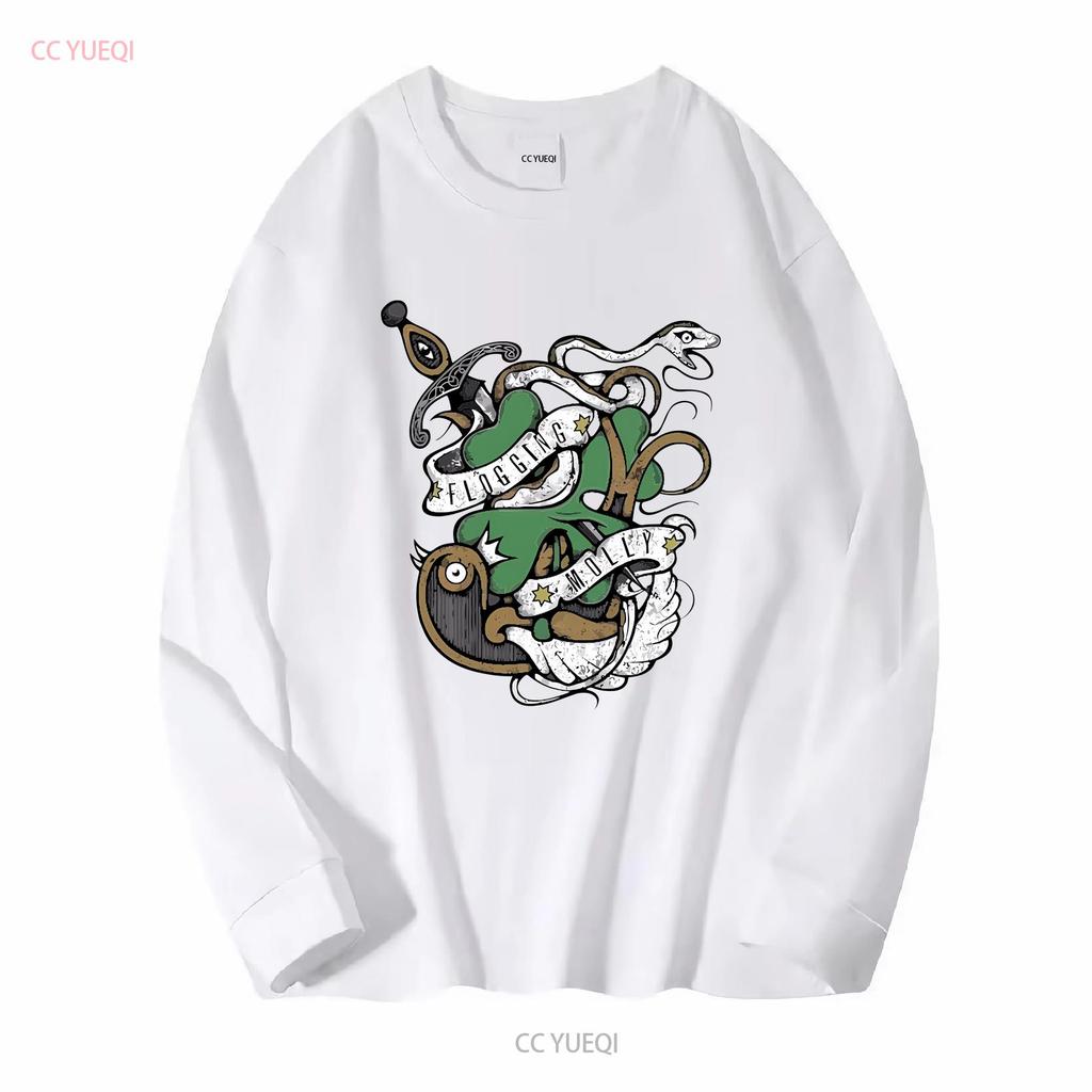 Mens American Punk Band Flogging Music Theme Molly T Shirt  Vintage Washed Slightly Graphic Soft Casual Stylish Homme