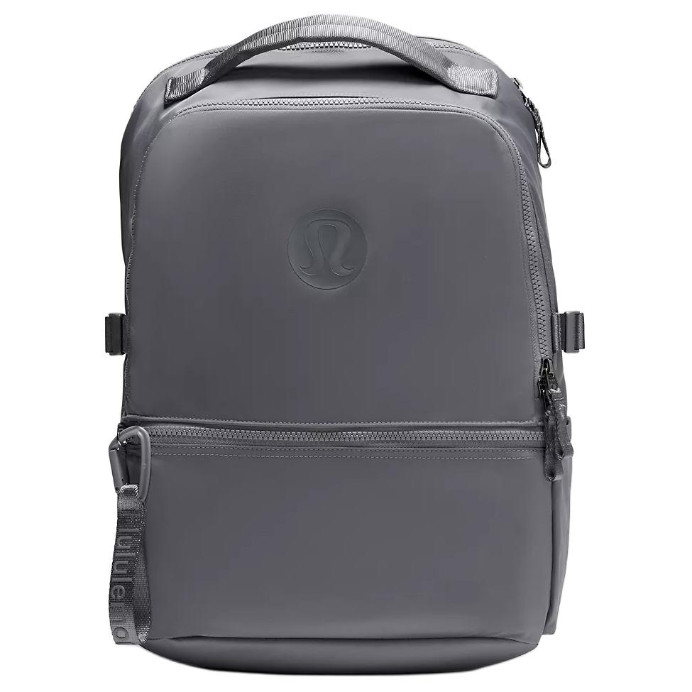 Lululemon New Crew 22L Brand Logo Zipper Closure Nylon Backpack Unisex Backpack Sun-Gray LU9B15S-038426 Sun Gray