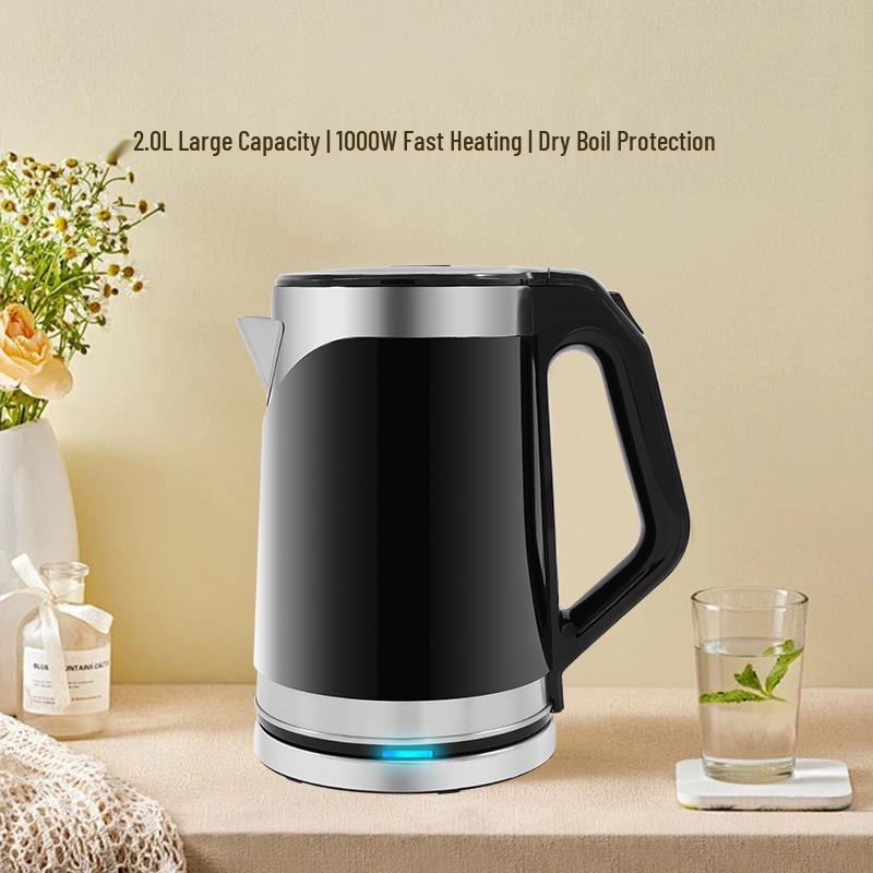 Kuangjia Double-Layer Electric Kettle with Anti-Scald Design, Large Capacity, Auto Power-Off, 110V/220V