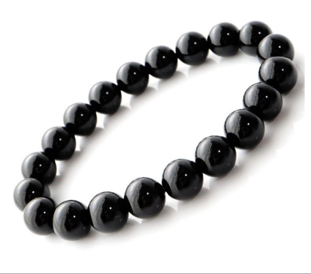 

[USED] AAA Grade Natural Morion Stone 9.8-9.9mm Bracelet, 17cm