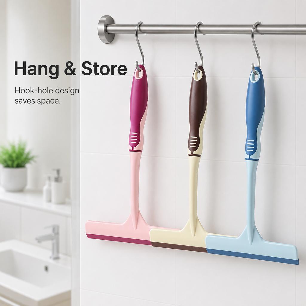 Xiaomi Window Squeegee Long Handle Glass Cleaner Shower Door Mirror Wiper TPR Rubber Blade Bathroom Kitchen Water Removal Cleaning Tool