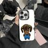 Goofy C-Dogs Big eyes Phone Case For iPhone17, 16,15,14,13,12 Pro Max Black Candy Matte Shockproof Cover