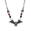 European and American Gothic Black Bat Crystal Bead Necklace