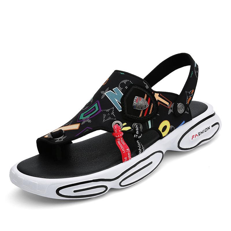 

Мужская обувь сандалии пляжная обувь 2024 новые летние крутые повседневные универсальные мужские сандалии с открытым носком прямая трансляция взрыв 39 чёрный