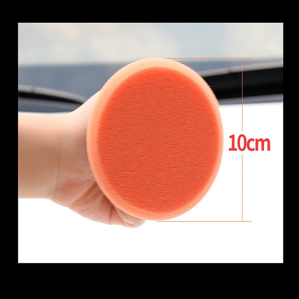 Buffing Polishing Pads, 5Pcs 3.9 Inch Backing Plate Compound Buffing Sponge Pads for Polishing and Waxing with Grip Handle
