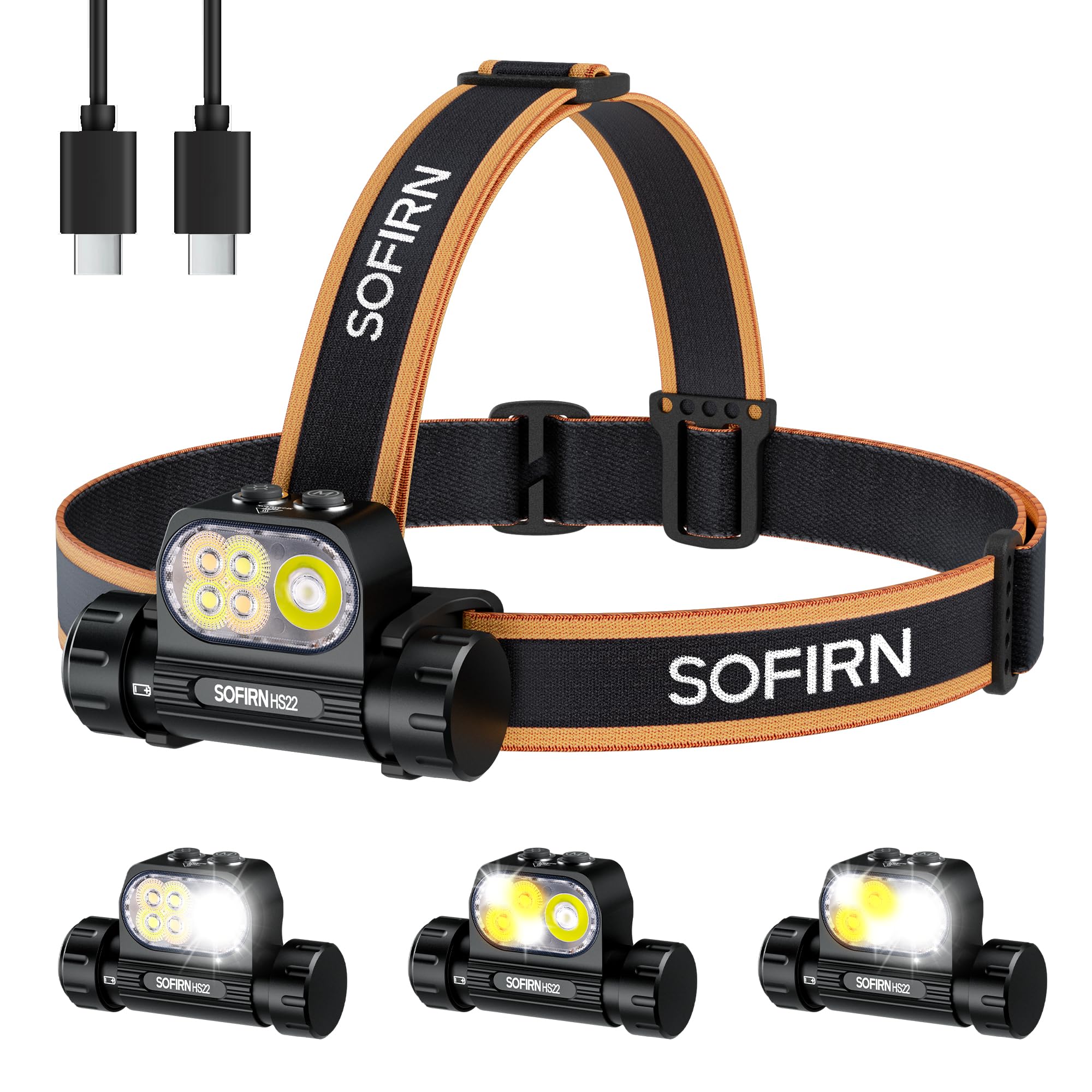 

Sofirn HS22 Перезаряжаемый 2500 Люмен Светодиодный Налобный Фонарь Регулируемая Цветовая Температура от 2700K до Двойной Переключатель Идеально подходит для Тяжелой Работы и Аварийной Готовности чёрный