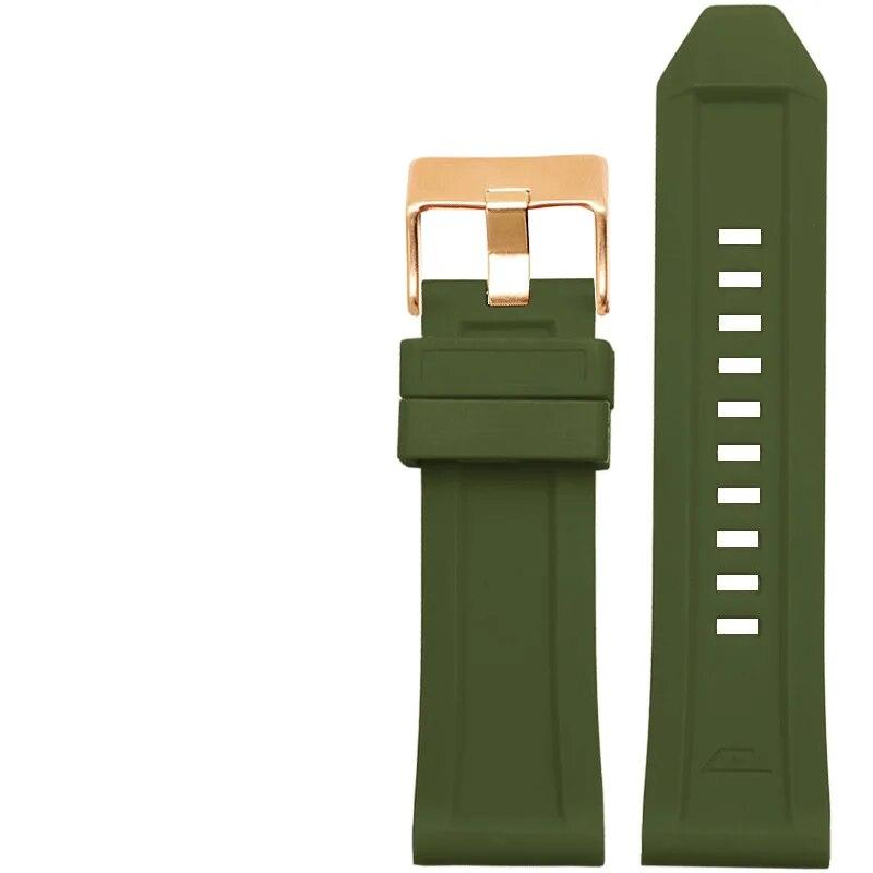 Silikon Kauçuk Bilezik Saat Kayışı 24mm 26mm 28mm dizel DZ4496 DZ4427 DZ4487 DZ4323 DZ4318 DZ4305 Erkek Saat Kayışı