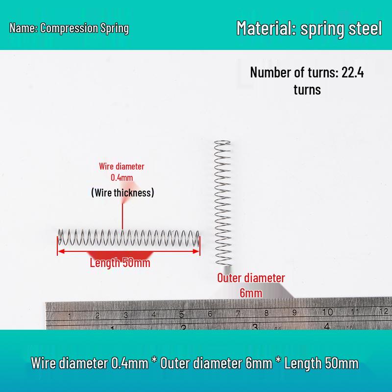 Small Mechanical Compression Spring: 0.4mm Wire, 2-8mm Outer Diameter