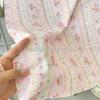 100% Cotton Korean Style Floral Stripe Fabric for Women's, Children's Clothing, Family Outfits, Homewear & DIY