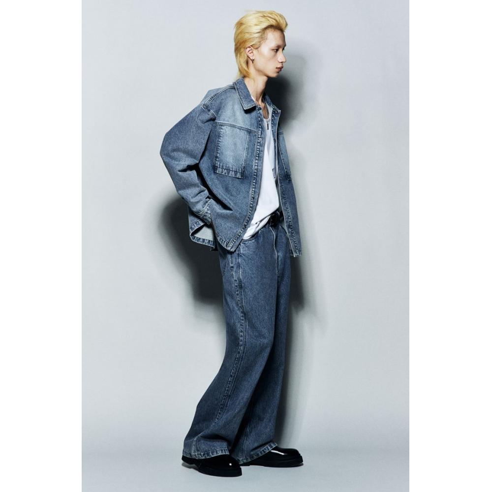 H M Wide Jeans deniM Blue