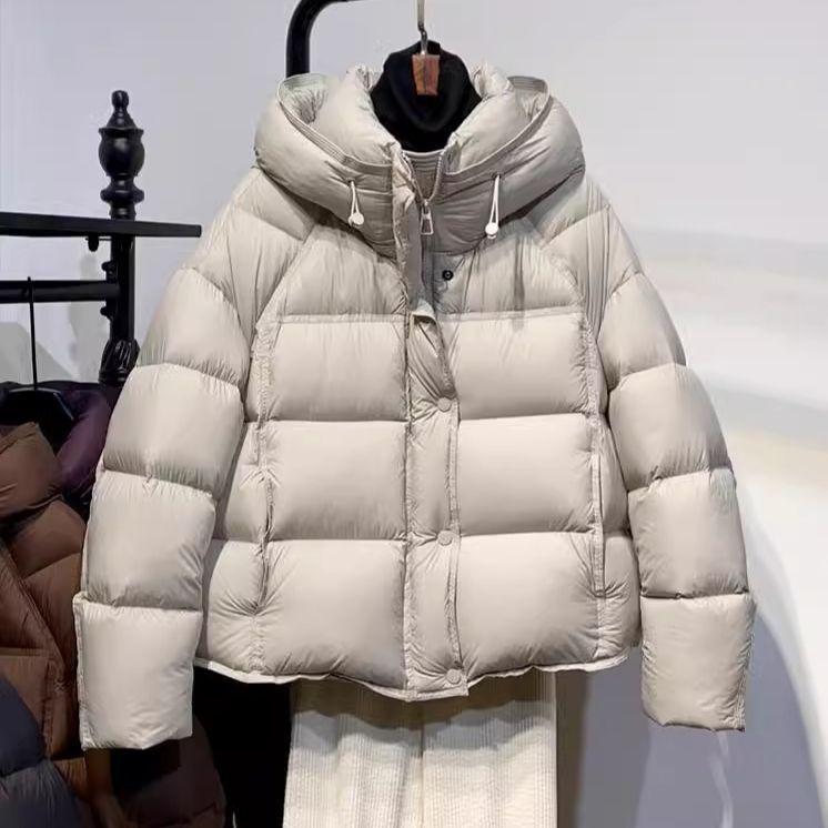 Puff cotton clothes women's winter thickened short hooded small man bread loose new puff cotton coat