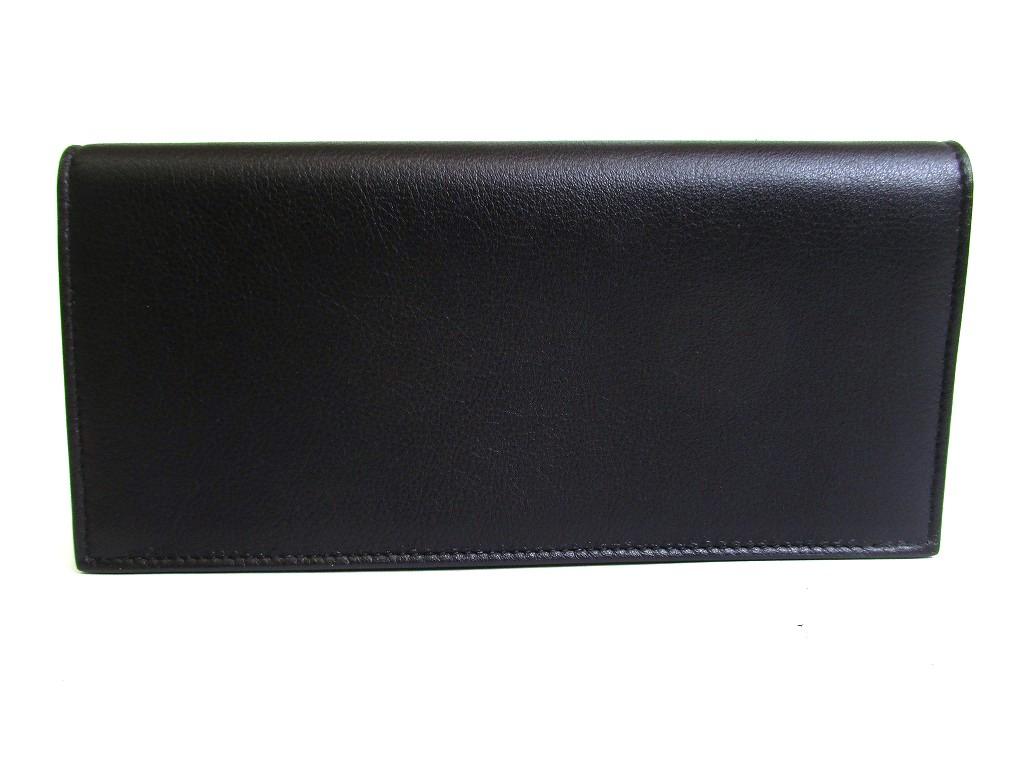 Authentic Saint Laurent YSL Tiny Monogram Black Grain Leather Flap Long Wallet #b150  Seller refurbished
