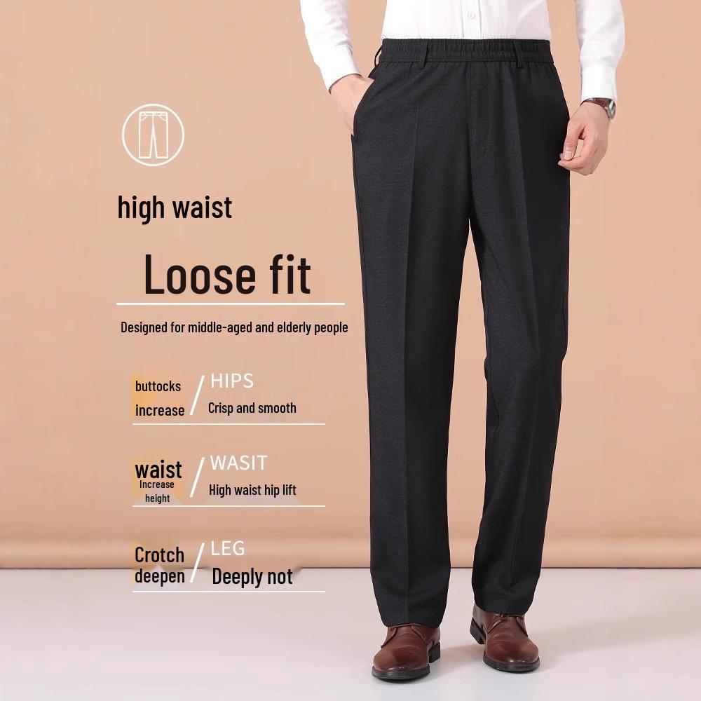 Pánské ležérní kalhoty s elastickým pasem pro střední a starší věk - Jaro a Podzim