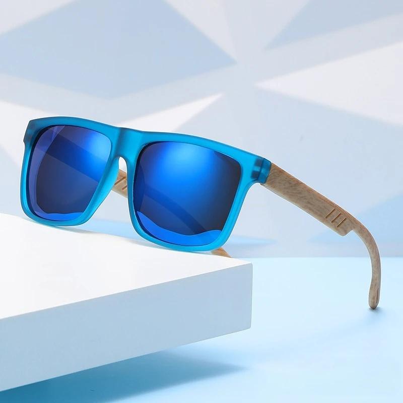 New Arrivals Black Wooden UV Protection Sunglasses for Men Bamboo Sunglasses Red UV400 Lenses Fashion Driving Shades Glasses