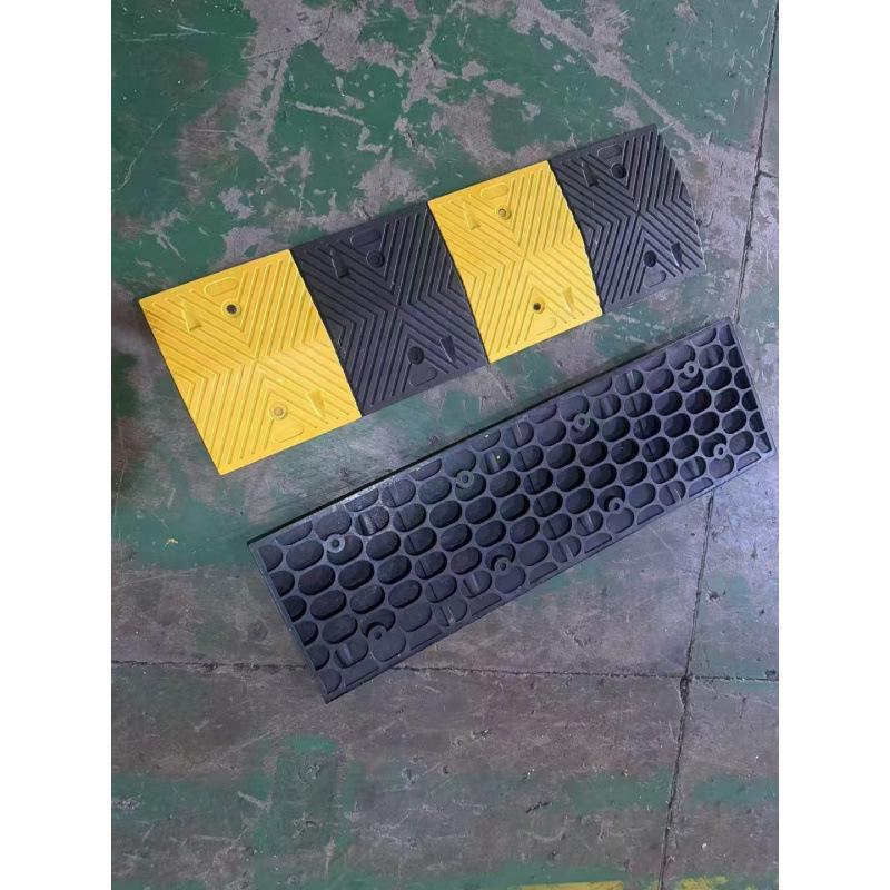 Rubber Speed Bump: Door, Road, Groove, Ramp Mat - Parking Wheel Stopper with Shock Absorption.