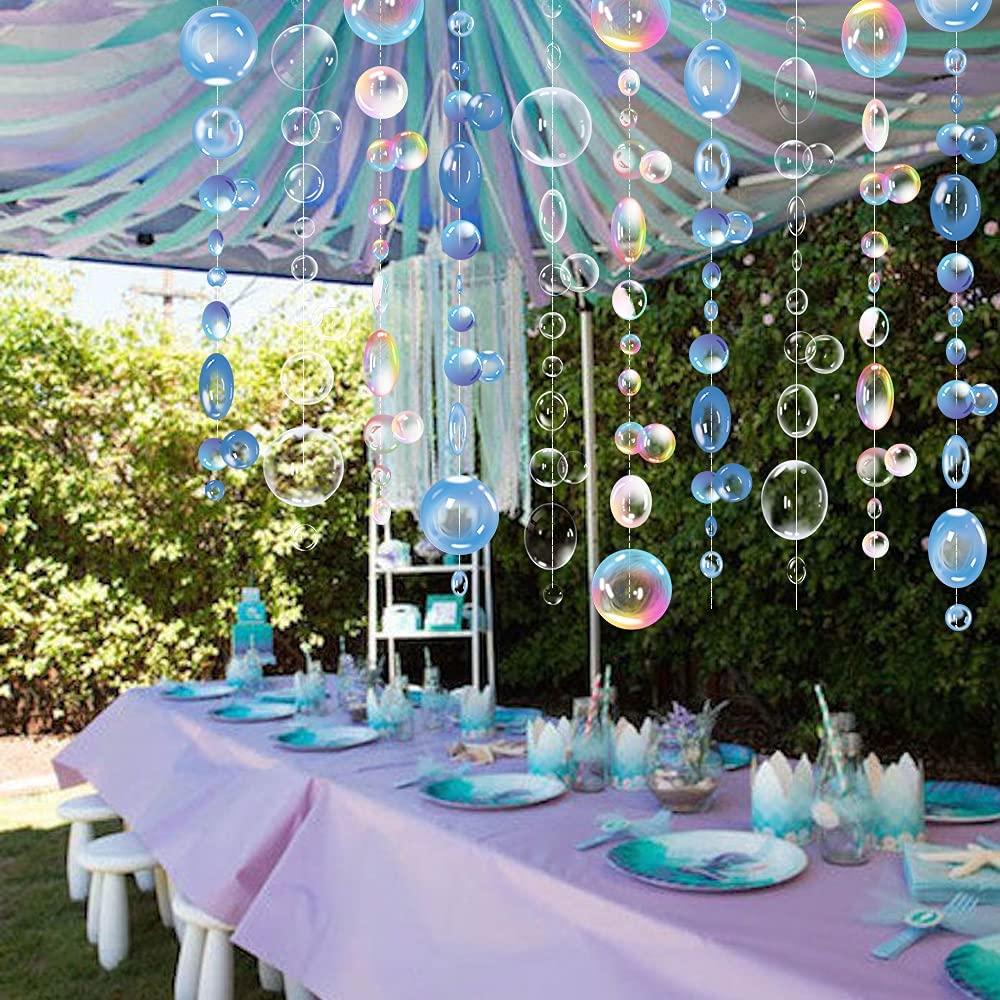 For Party Decor Bubble Paper Skewers Bubble Circle Banner Bubble Ribbon Wall Hanging Garlands