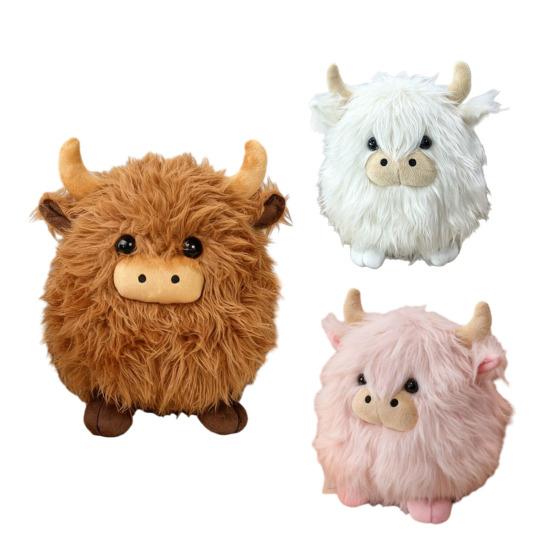 Highland Cow Plush Doll Soft Stuffed Animal Toy Cute Plush Doll for Stress Relief Soft Material PP Cotton Filling Perfect