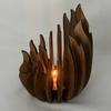 Lotus-Shaped Candle Holder Wooden Creative Candlestick without Candles Manual Assembly DIY Wooden Candle Holder Decoration