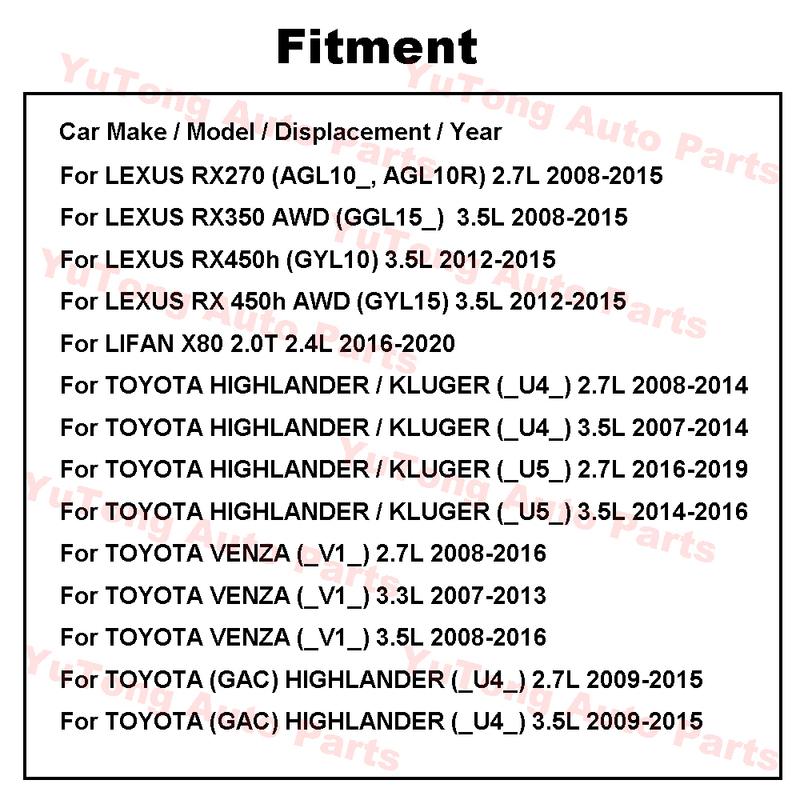 Tie Rod End For LIFAN X80 TOYOTA HIGHLANDER KLUGER VENZA 2.7L 3.5L LEXUS RX450h RX350 RX270 Front Steering Gear Link Parts