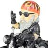 Motorcycle Dwarf Statue Resin Motorcycle Riding Gnome Decoration Indoor Outdoor Gnome Figurine for Yard Garden Room Tabletop Shelf