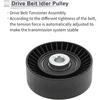 Motoforti Drive Belt Idler Pulley for Suzuki Grand Vitara 2005-2015 Serpentine Tensioner Pulley Idler with Bolt Washer No.1753078K01 Plastic Black 1