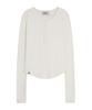 ERER Henley Neck Soft T-Shirt White