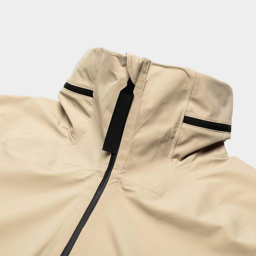 Adidas Windproof And Waterproof Outdoor Packable Mid-Length Hooded Jacket Men Jackets Brown FT8909