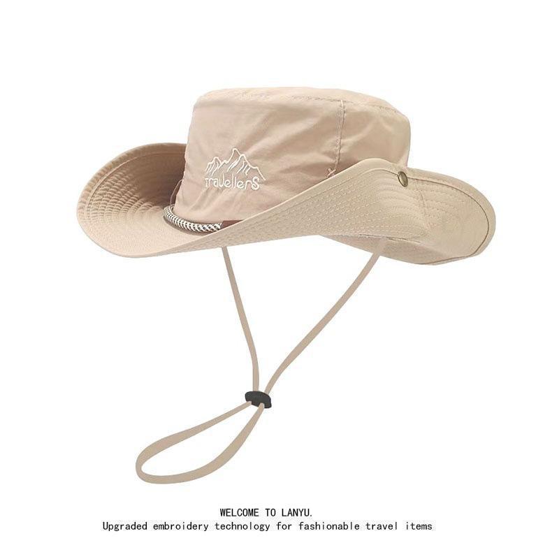 Eimerhut Herren Sommer Outdoor Hut Sonnenschutz Gesichtsmaske Sonnenschutzhut Große Krempe Herren Sonnenhut