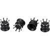 Black Motorcycle Crown Head Bolt Covers Spark Plug Engine Topper Nut Cap for Harley Sportster 1986-2018 /Twin Cam 1999-2017