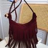 Retro Niche Fringed Messenger Bag Women's Autumn New Popular High-value Single Shoulder Messenger Bag