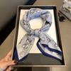 High-end Herringbone Silk Cotton Silk Scarf Women's Spring and Autumn New Versatile Decorative Scarf Shawl Fashion Printed Small Square Scarf