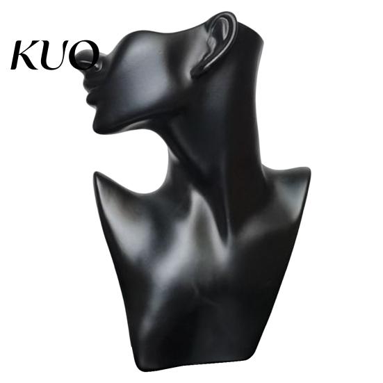 Stylish Jewelry Mannequin Head Model Half Face Display Stand Earring Holder Portrait Neck Dummy for Necklace Earrings PVC