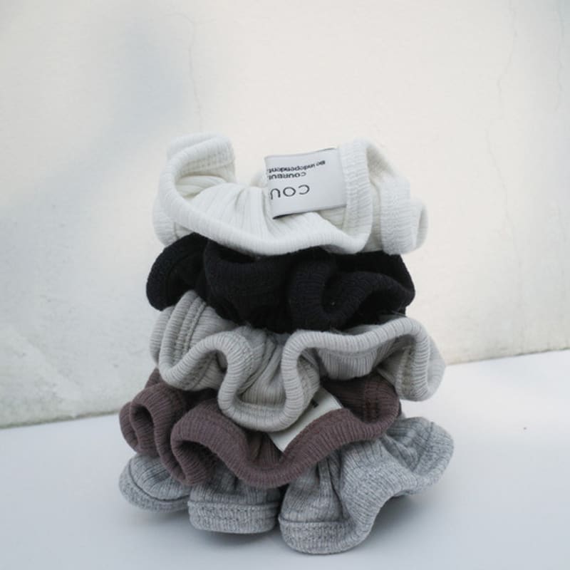 COURBUI Ribbed Binding Scrunchie (5colors)