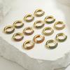 Vintage Hot Selling Gold Plated Brass Hoop Earrings Micro Pave CZ Fashion Jewelry Hoop Earrings for Women Men
