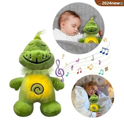 38cm Breathing Monster Kawaii Plush Doll Cartoon Soothing Toy Music Airbag with Light Baby Soothing Sleep Toy Gift