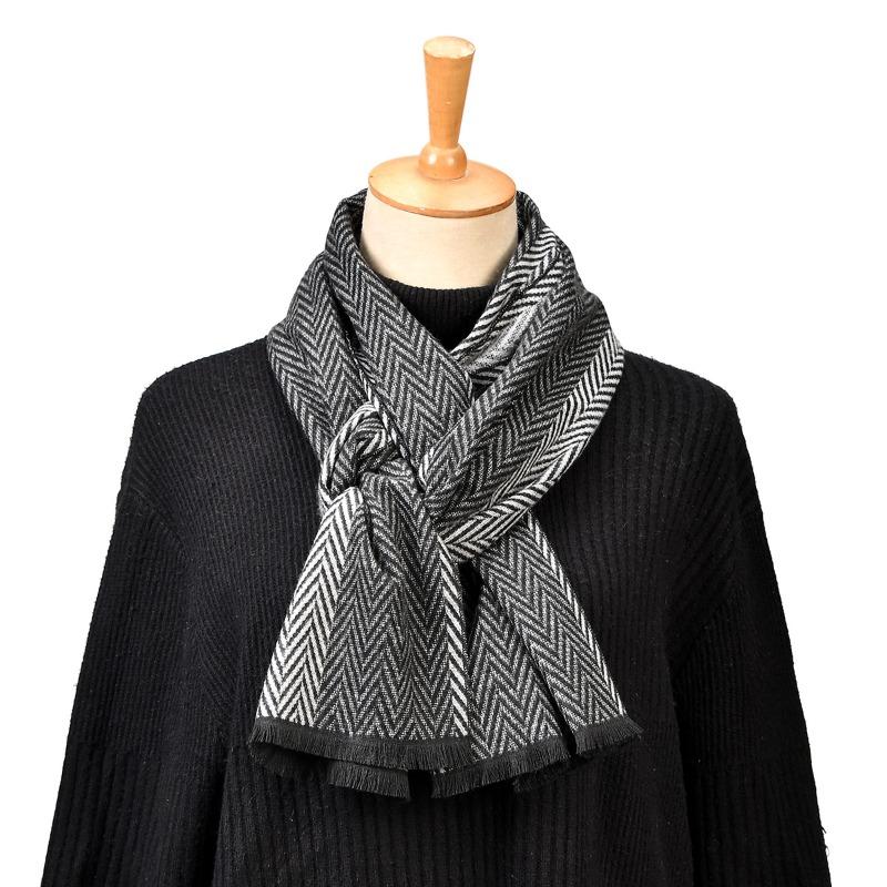 Herbst und Winter neu hochwertig verdickt warm vielseitiger Schal Imitatkashmir zweifarbig klein frisch Business Herrenschal