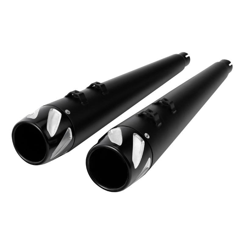 Motorcycle 4" Megaphone Tappered Slip On Dual Exhaust For Harley Road King Glide 1995-2016