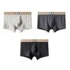 Men's Cotton Underwear Striped Mid-rise Boxer Shorts Male Comfortable Breathable Underpants U Bulge Pouch Sexy Panties