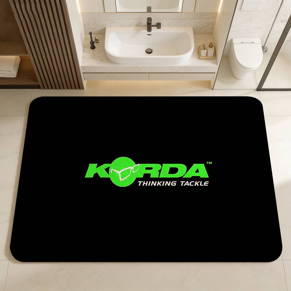 Tapis de porte Logo Korda Fishing Style Nordique Chambre à coucher Salon Tapis de porte Maison Balcon Antidérapant Alfombra