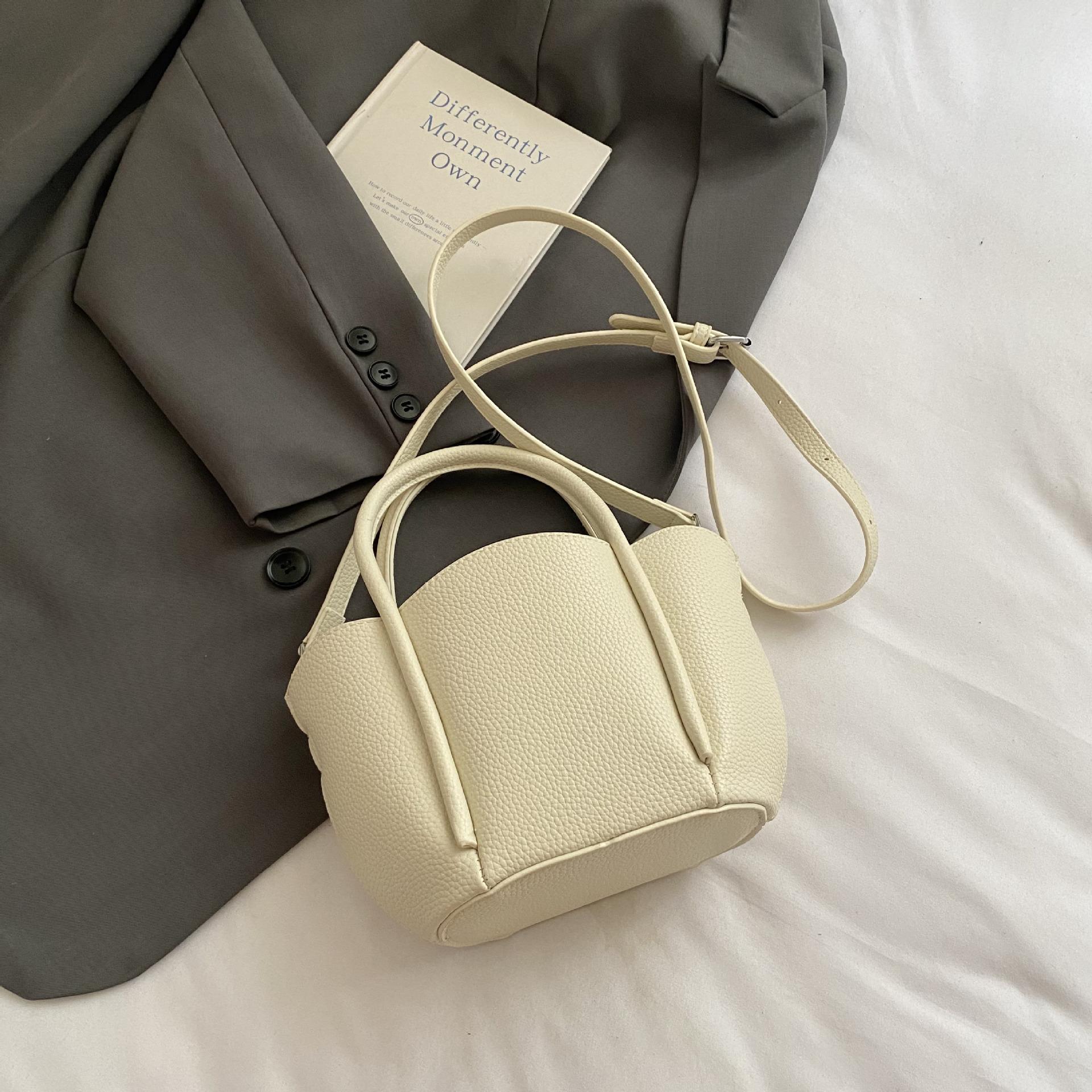 

Wholesale 2025 new trend bag women s lychee pattern simple versatile texture vegetable basket shoulder messenger bag