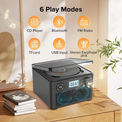 Retro-Bluetooth-CD-Player mit UKW-Radio für Zuhause
