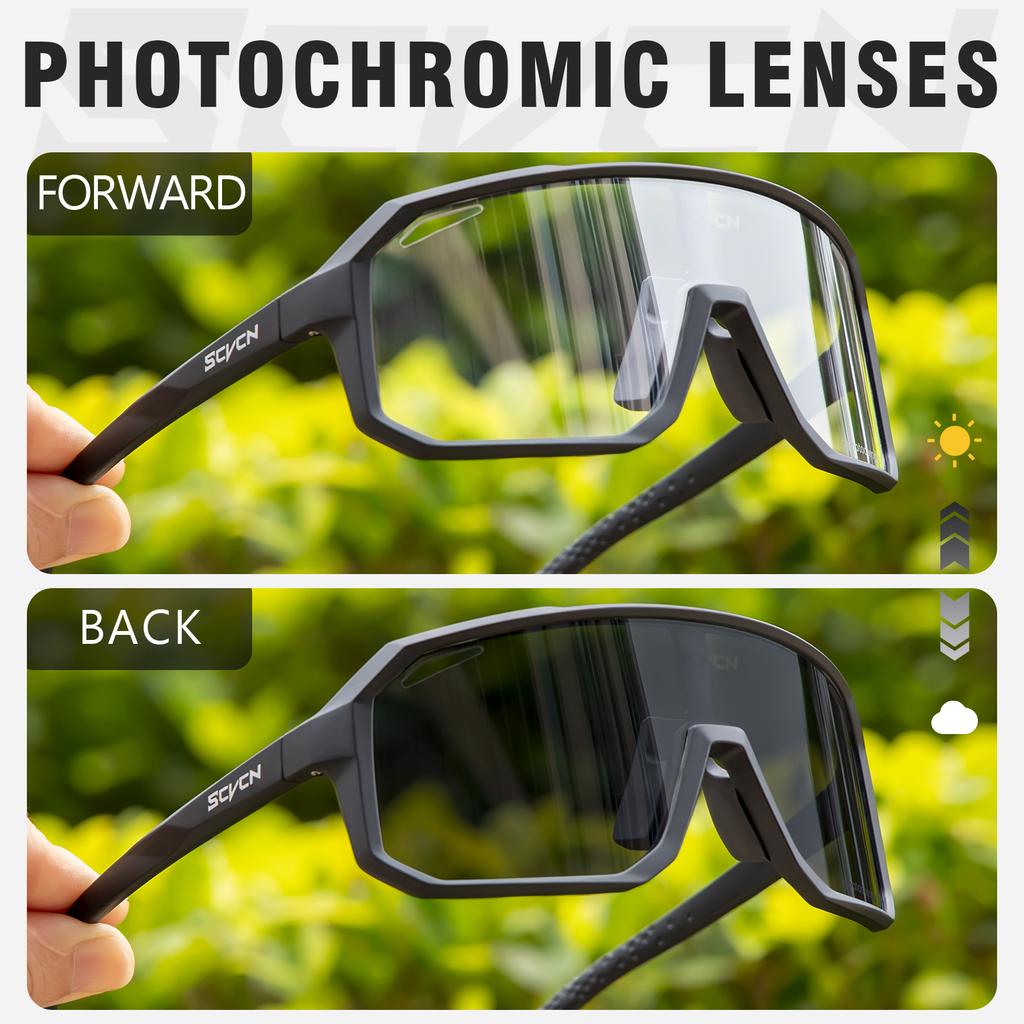 SCVCN Hot Cycling Glasses Bike Sunglasses Men UV400 Eyewear Outdoor Sports Road Goggles Bicycle Women Riding Hiking Sunglasses 7